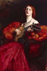 Abbey Edwin Austin A Lute Player 1899 canvas print