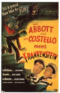Abbott und Costello treffen Frankenstein 1948 Filmplakat auf Leinwand