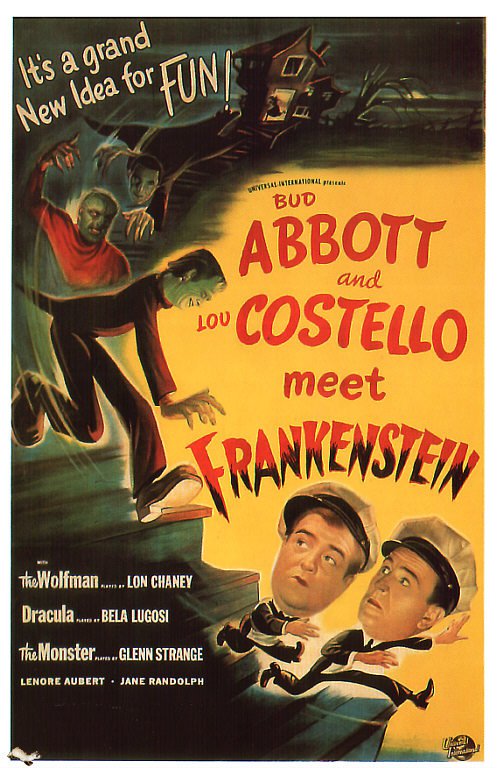 Tableaux sur toile, riproduzione de Abbott e Costello incontrano Frankenstein 1948 poster del film