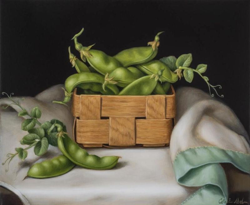 Abel Catherine Still Life With Late Harvest Snow Peas canvas print