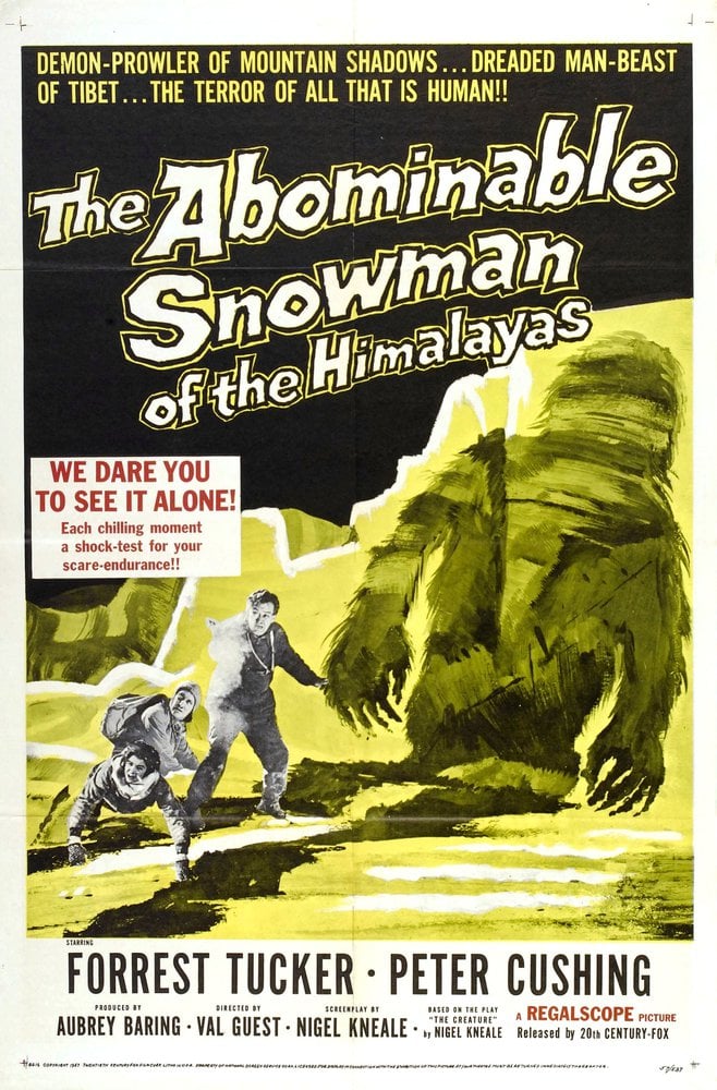 Tableaux sur toile, reproduction de Abominable Snowman Of Himalayas 01 Movie Poster