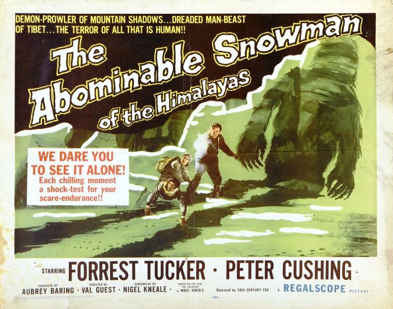 Tableaux sur toile, reproduction de Abominable Snowman Of Himalayas 02 Movie Poster