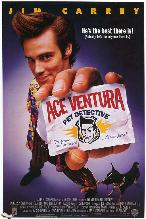 Tableaux sur toile, reproduction de Ace Ventura Pet Detective 1995 Movie Poster
