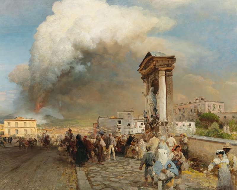 Achenbach Oswald Der Ausbruch Des Vesuvs The Eruption Of Vesuvius 1890 canvas print