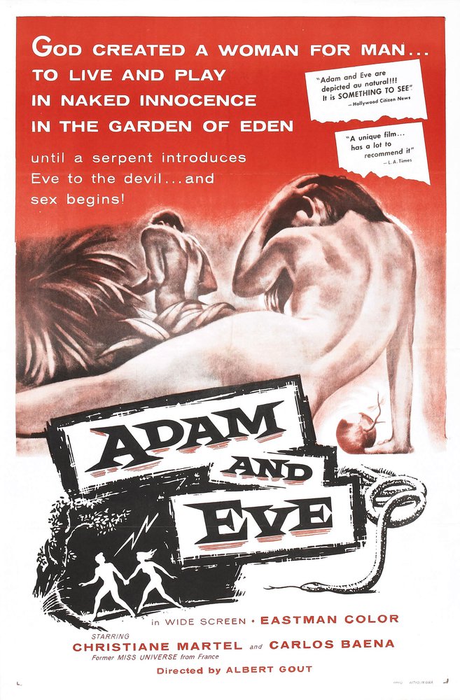 Tableaux sur toile, reproduction de Adam et Eve 01 Movie Poster