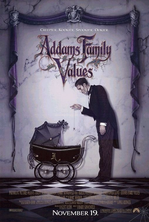 Tableaux sur toile, reproduction de Addams Family Values ​​Movie Poster