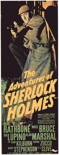 Abenteuer Sherlock Holmes 1939 Filmplakat
