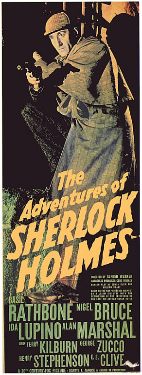 Tableaux sur toile, reproduction de Aventures Sherlock Holmes 1939 Movie Poster