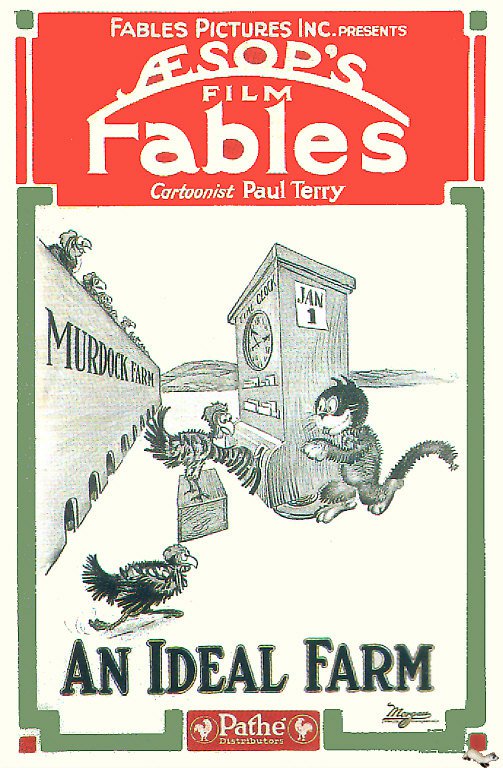 Tableaux sur toile, reproduction de Aesops Fables An Ideal Farm 1924 Movie Poster