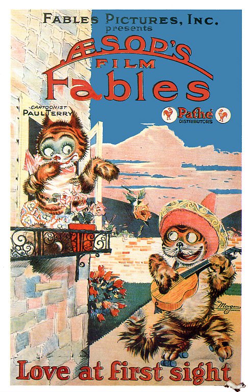 Tableaux sur toile, reproduction de Aesops Fables Love At First Sight 1922 Movie Poster