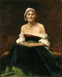 Agache Alfred Pierre Portrait De Femme Agee 1880