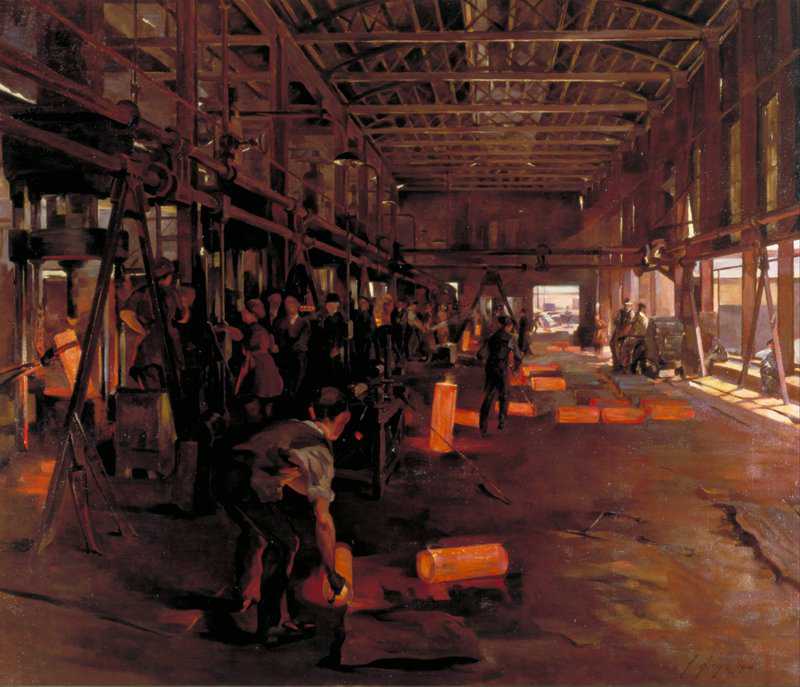 Airy Anna A Shell Forge At A National Projectile Factory Hackney Marshes London 1918 canvas print