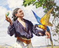 Airy Anna The Man With A Macaw Ca. 1926 canvas print