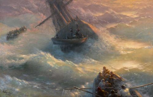 Aivazovsky Ivan Konstantinovich Abandoning Ship 1882 canvas print
