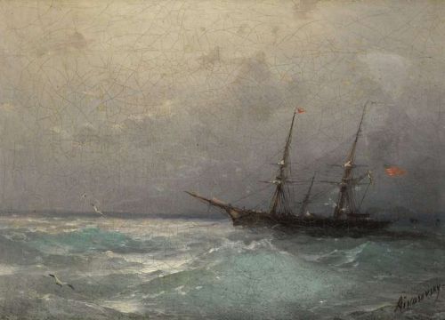 Aivazovsky Ivan Konstantinovich American Ship At Sea 1873 canvas print
