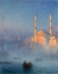 Aivazovsky Ivan Konstantinovich Constantinople Mosque Of Tophane 1884 canvas print