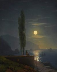 Aivazovsky Ivan Konstantinovich 인물화 by A Moonlit Shore 1858