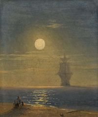 Aivazovsky Ivan Konstantinovich Full Moon 1855 canvas print