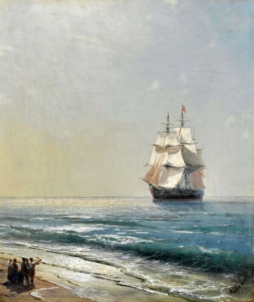 Aivazovsky Ivan Konstantinovich In Full Sail S.d. canvas print