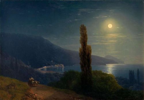 Aivazovsky Ivan Konstantinovich Moonlight Night In Crimea 1859 canvas print