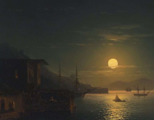 Aivazovsky Ivan Konstantinovich Moonlight On The Bosphorus 1865 canvas print