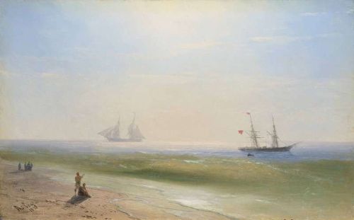 Aivazovsky Ivan Konstantinovich Sailing Along The Shore 1897 canvas print