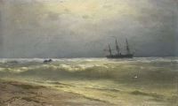 Aivazovsky Ivan Konstantinovich Meereslandschaft mit Boot 1892