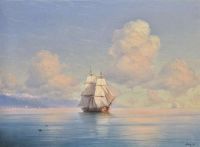 Aivazovsky Ivan Konstantinovich Schiff vor der Küste 1874