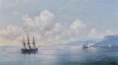 Aivazovsky Ivan Konstantinovich Ship Off The Crimean Coast 1881 canvas print