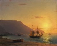 Aivazovsky Ivan Konstantinovich Sunset Crimea 1865 canvas print
