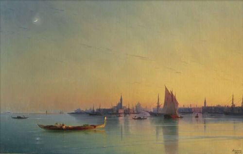 Aivazovsky Ivan Konstantinovich Venice At Sunset 1873 canvas print