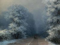 إيفازوفسكي إيفان كونستانتينوفيتش ، المناظر الطبيعية الشتوية 1876