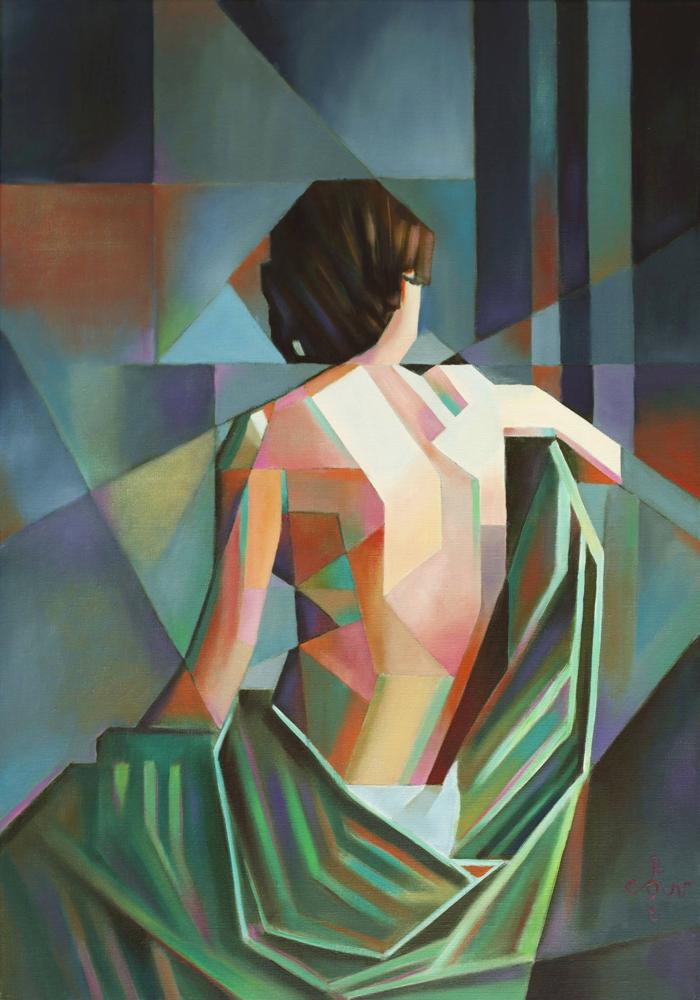Akkers Corne Homage To Euge Ne Durieu S Seated Female Nude canvas print