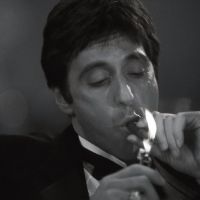Al Pacino Tony Montana in Scareface zwart-wit