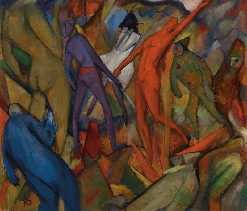 Tableaux sur toile, Albert Bloch Untitled H Llenszene 1912의 복제