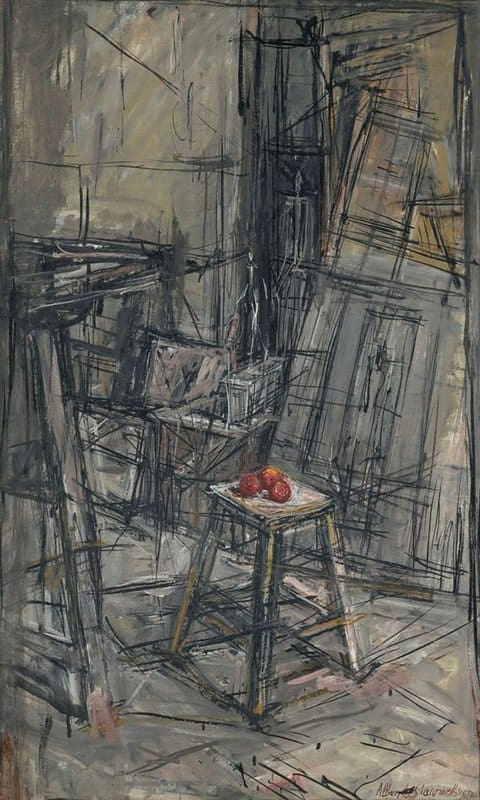 Tableaux sur toile, Reproduktion von Alberto Giacometti Pommes Dans L Atelier 1950