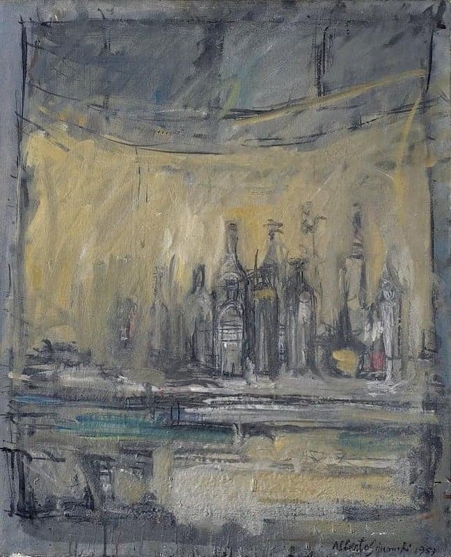 Tableaux sur toile, reproduction de Alberto Giacometti Still-life With Bottles 1958