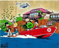 Alec Monopoly Team Speedboat Waterski canvas print
