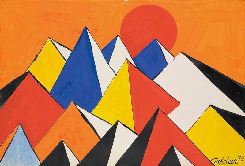 Tableaux sur toile, reproducción de Alexander Calder Nepal 1973