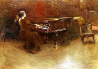 Alexander John White At The Piano Aka Helen Hopekirk Wilson 1894