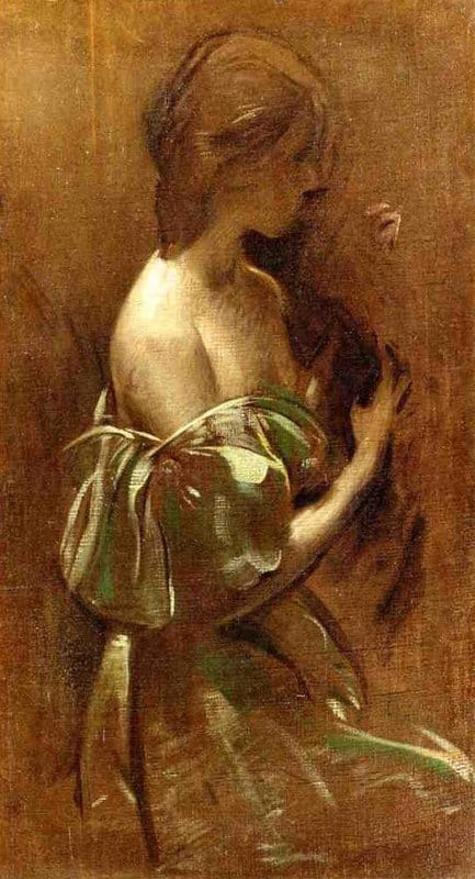 Alexander John White Portrait Of A Woman In An Off The Shoulder Gown S.d. canvas print