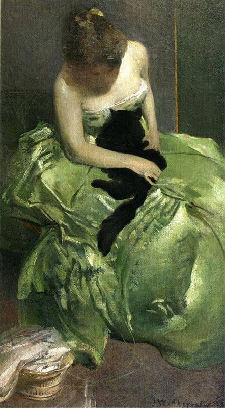 Alexander John White The Green Dress 1890 99 canvas print