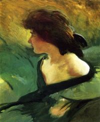 Alexander John White Young Girl In Green Dress S.d. canvas print