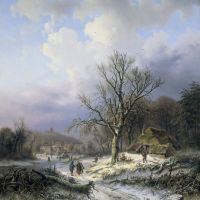 Alexander Joseph Daiwaille Sneeuwlandschap 1845