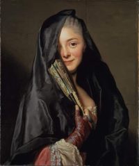アレクサンダーロズリンベールを持つ女性マリー=スザンヌロズリンアーティストS妻1768