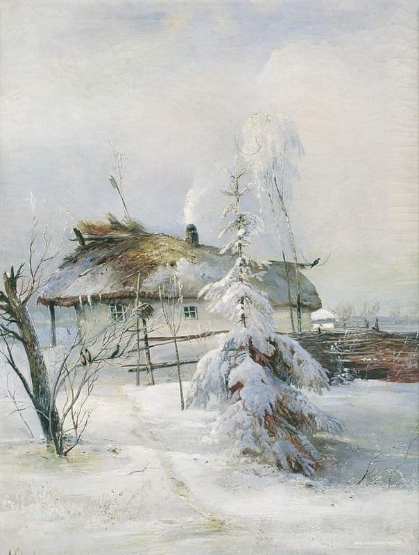 Tableaux sur toile, Reproduktion von Alexei Savrasov Winter 1873
