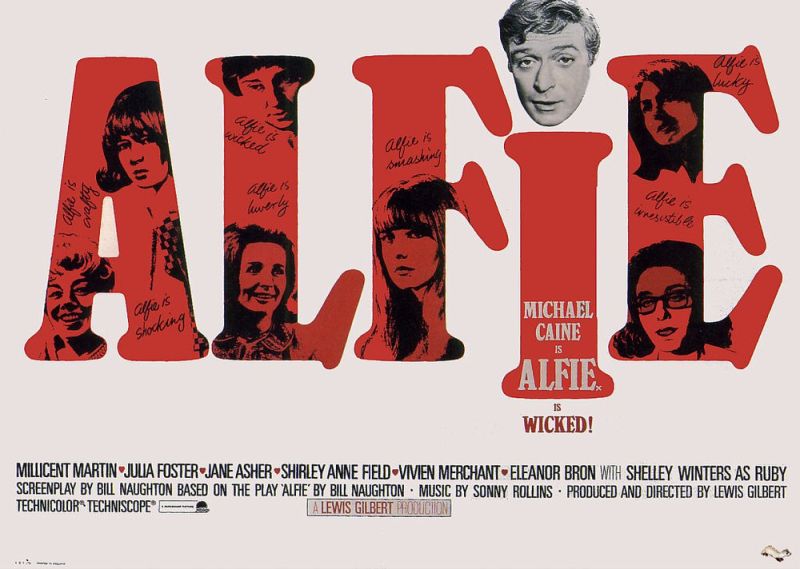 Tableaux sur toile, reproduction de Alfie 1966 Movie Poster