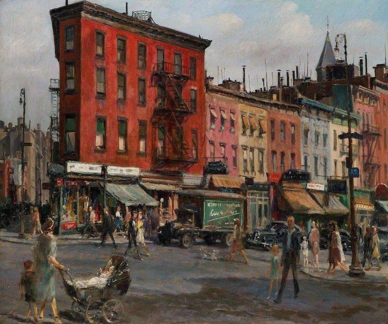 Tableaux sur toile, reproduction de Alfred S. Mira Greenwich Village New York