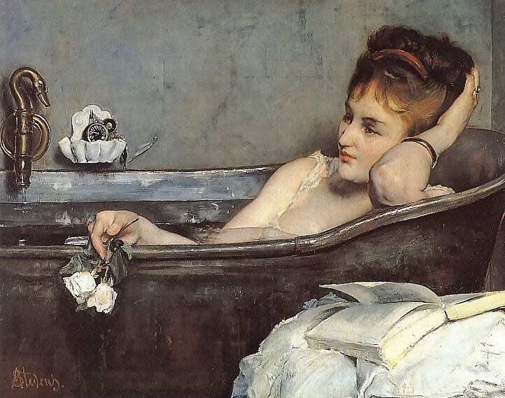 Tableaux sur toile, Alfred Stevens The Bath 1873-1874 재생산
