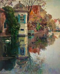 Alfred Van Neste Vista sul fiume